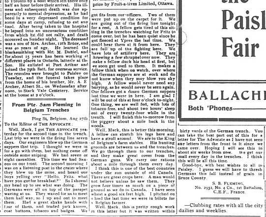 Paisley Advocate, September 23, 1915